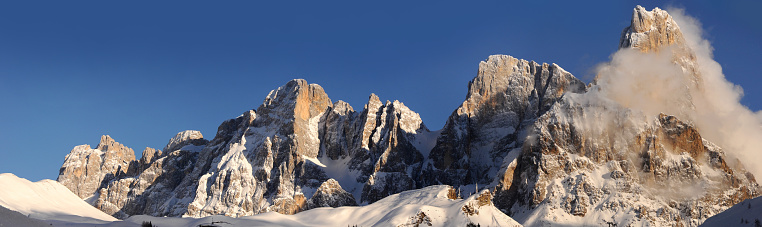 Dolomites natural winter landscape 